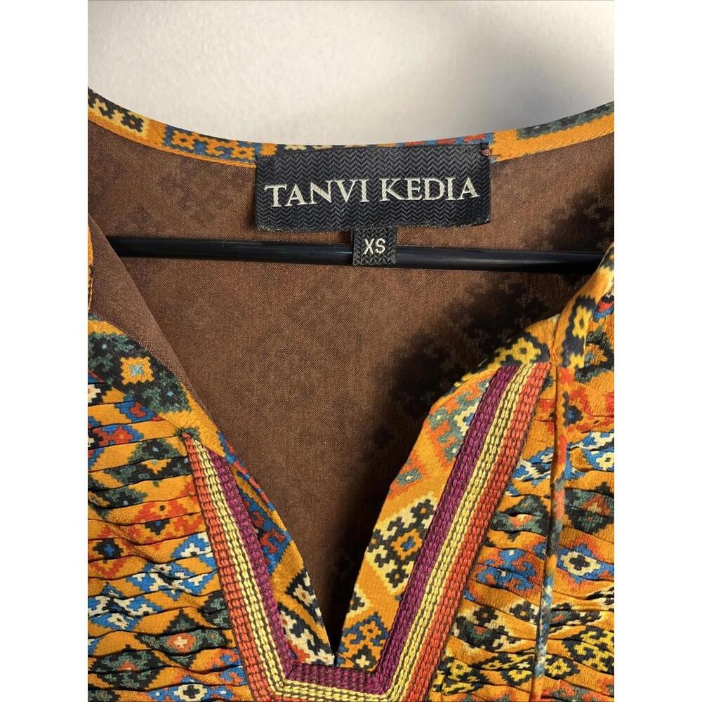 Anthropologie Tanvi Kedia Embellished Tassel Sumana Dress Size XS - Picture 2 of 10